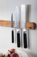 Stellar 33cm Oak Woodware Magnetic Knife Rack